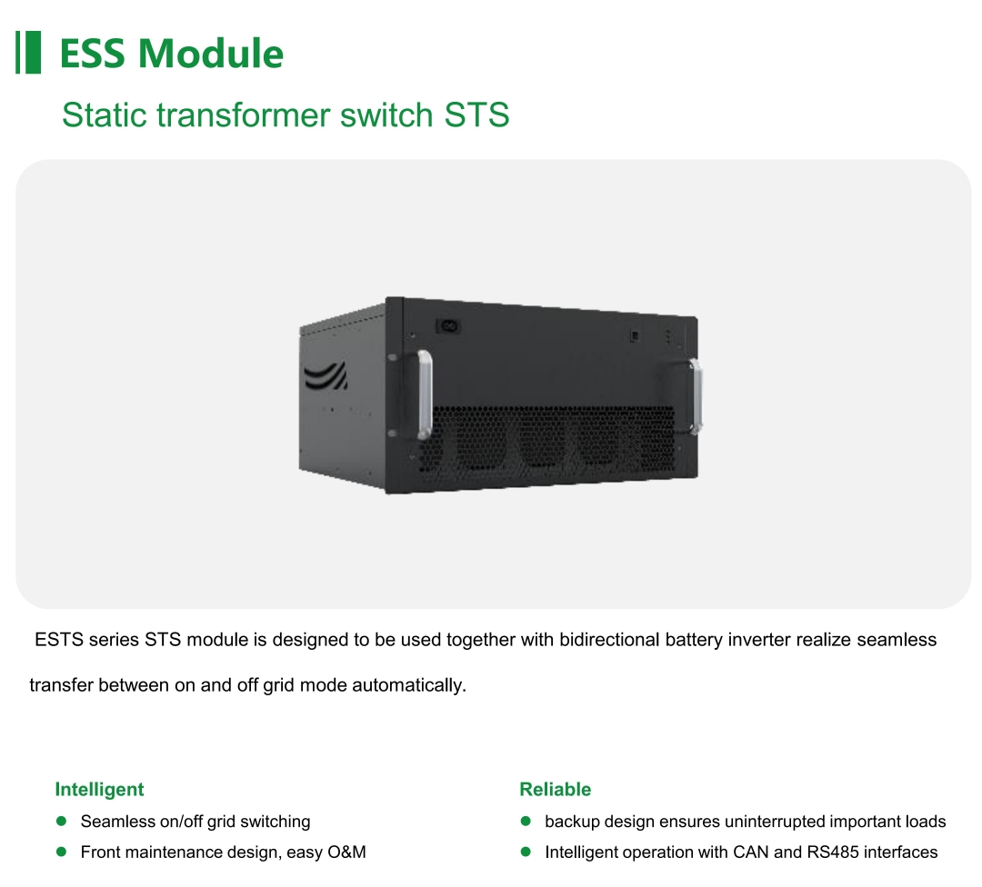 ESS Module Static transformer switch STS