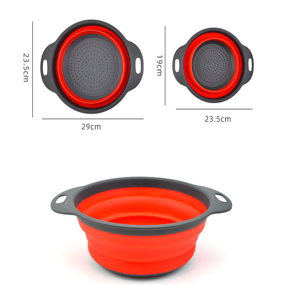 Foldable silicone fruit and vegetable filter basket