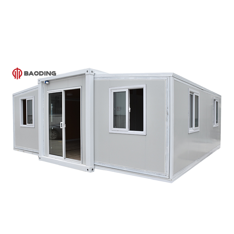 20-foot expandable container house with glass curtain wall