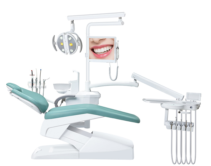 High Quality Ce Dental Chair with Water Sterilization System Electric Adjustment Dental Chair