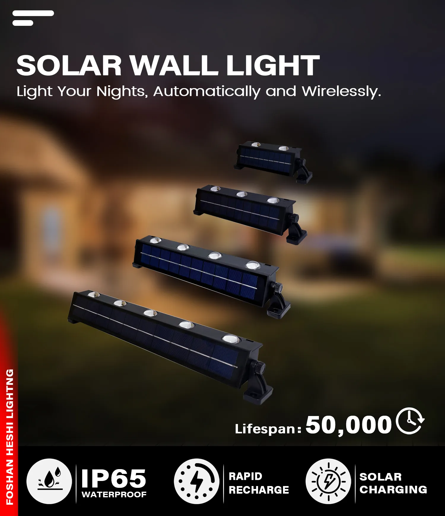 HS-Outdoor Solar Wall Light
