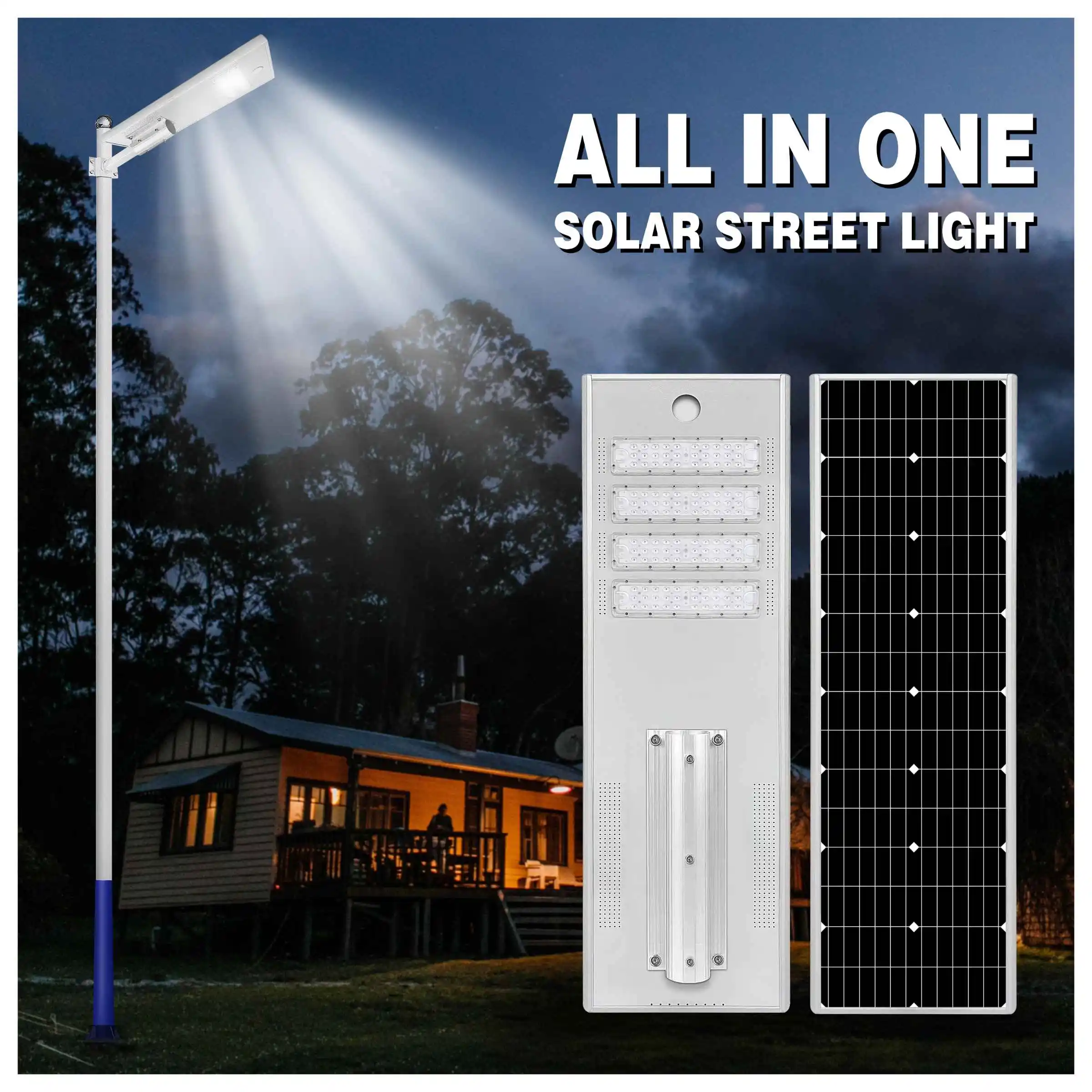 HS-HY05 All in One Solar Street Light IP65（40W/60W/80W/100W)）