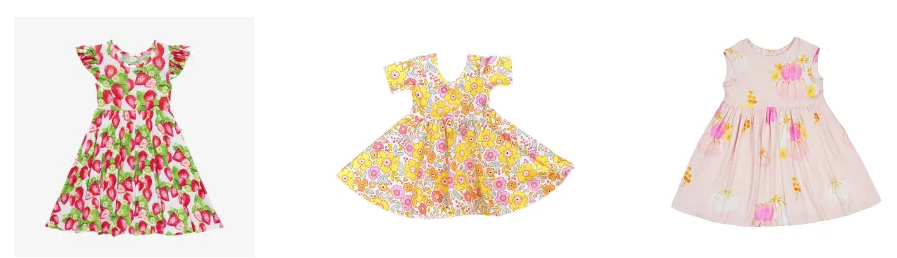 Long Sleeve Bamboo Twirl Dresses for Girls By Unimetone