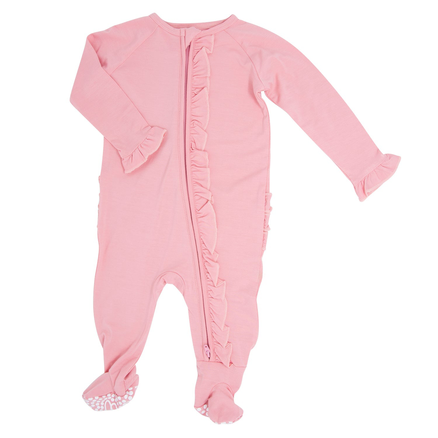 Sweet Bamboo Zipper Pajamas for Baby Girls
