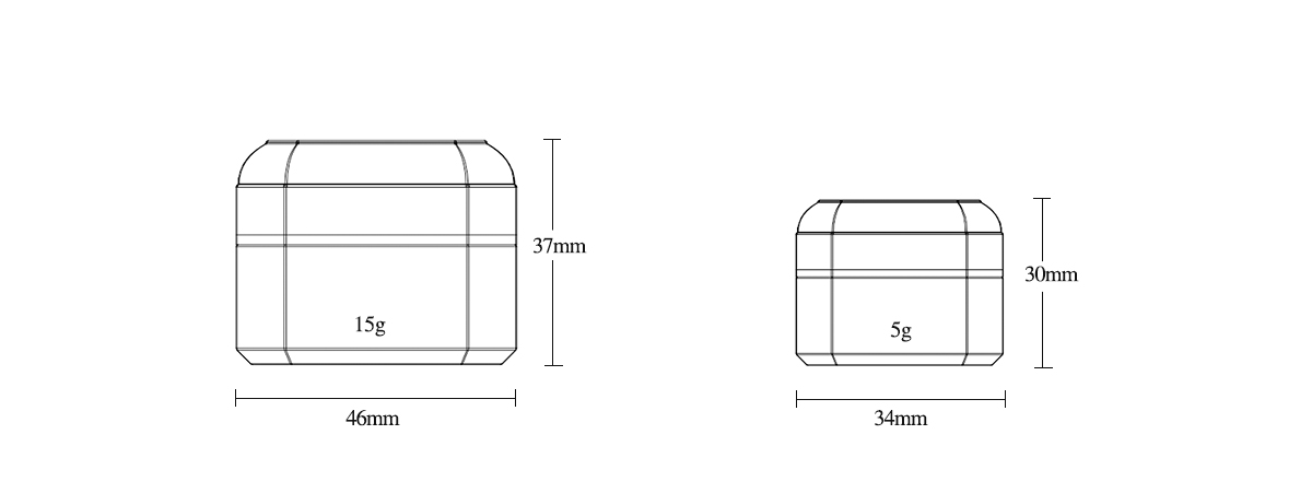 A158 Octagonal Rectangular PP Cream Jar