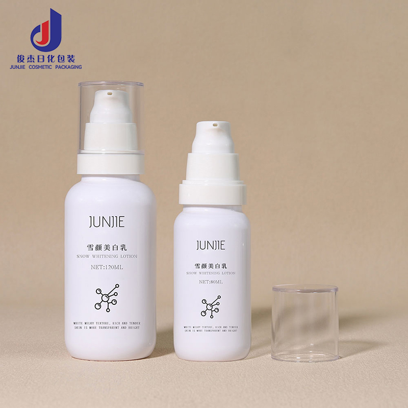 JJC023 Eco-Friendly PET Round Shoulder Lotion Bottle