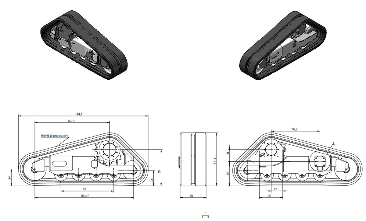 Triangle Rubber Track Chassis