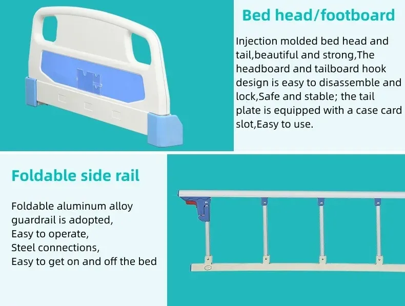 Medical manual bed,Adjustable Medical manual bed