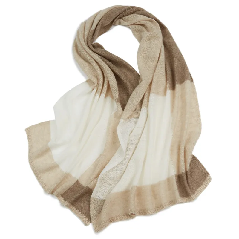Cashmere Colorblock shawl