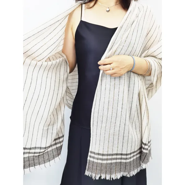 Diamond stripe shawl