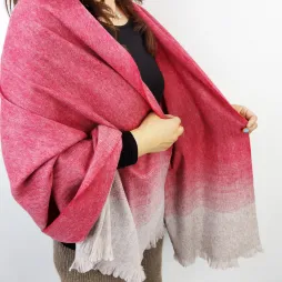Cashmere woven gradation shawl