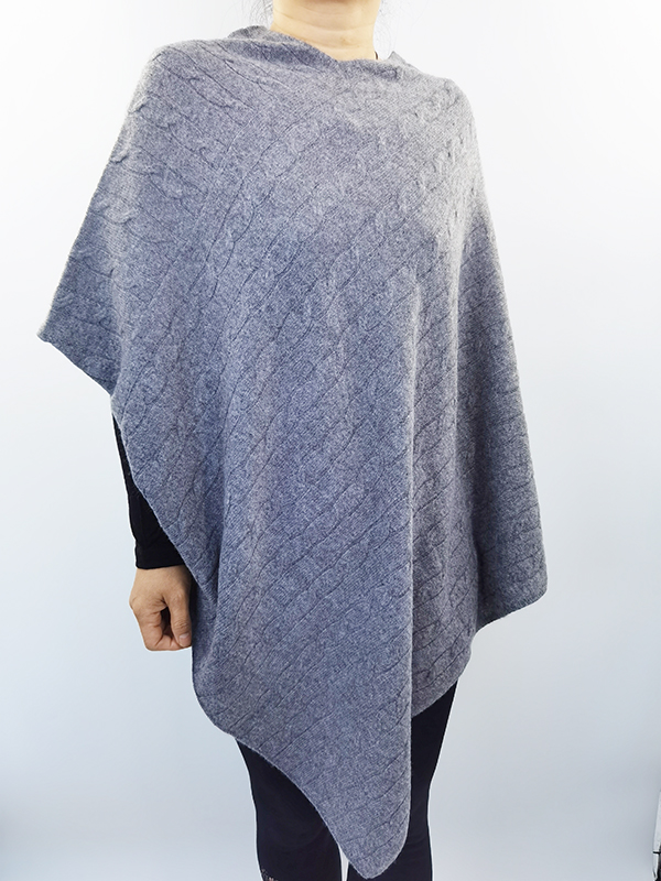 Cable knit Poncho