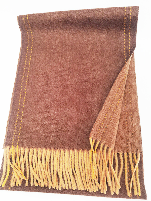 Fancy edge reversible woven stole