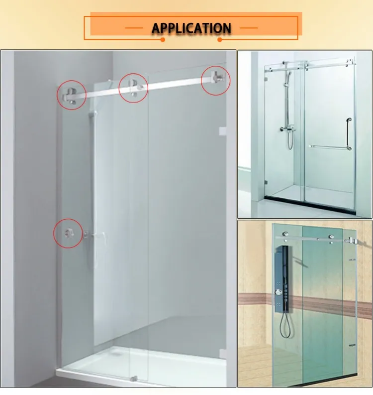 Glass Shower Sliding Door Set