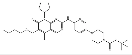 tert-Butyl 4-(6-((6-(1-butoxyvinyl)-8-cyclopentyl-5-methyl-7-oxo-7,8-dihydropyrido[2,3-d]pyrimidin-2-yl)amino)pyridin-3-yl)piperazine-1-carboxylate CAS: 866084-31-3