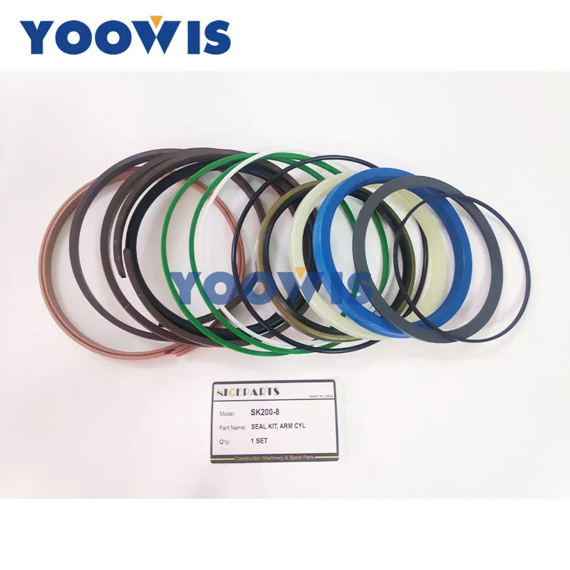 YN01V00153R100 Bucket Cylinder Rod Seal Kit Fits Kobelco SK200-8 SK210LC-8 SK235