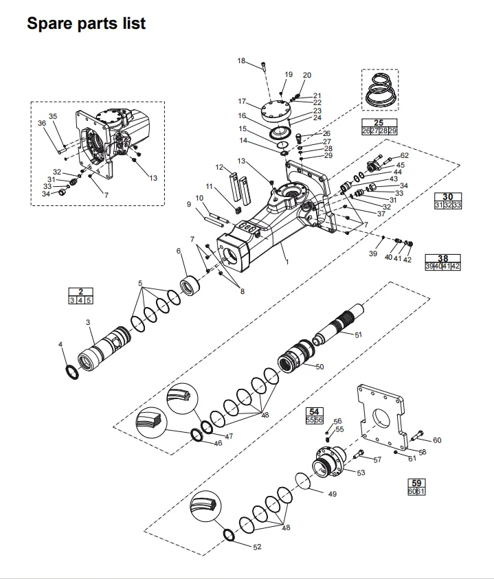 SB302 Breaker Seal Kit 3315301890 Atlas Copco Hammer