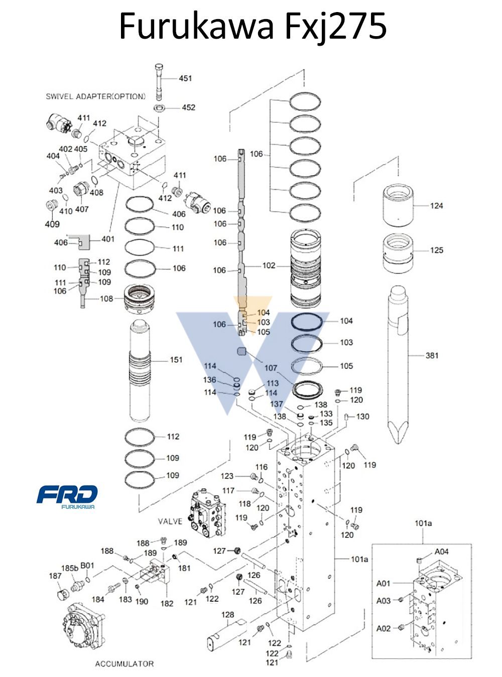 Furukawa Fxj275 Breaker Seal Kit 902407-920051 902407-920052