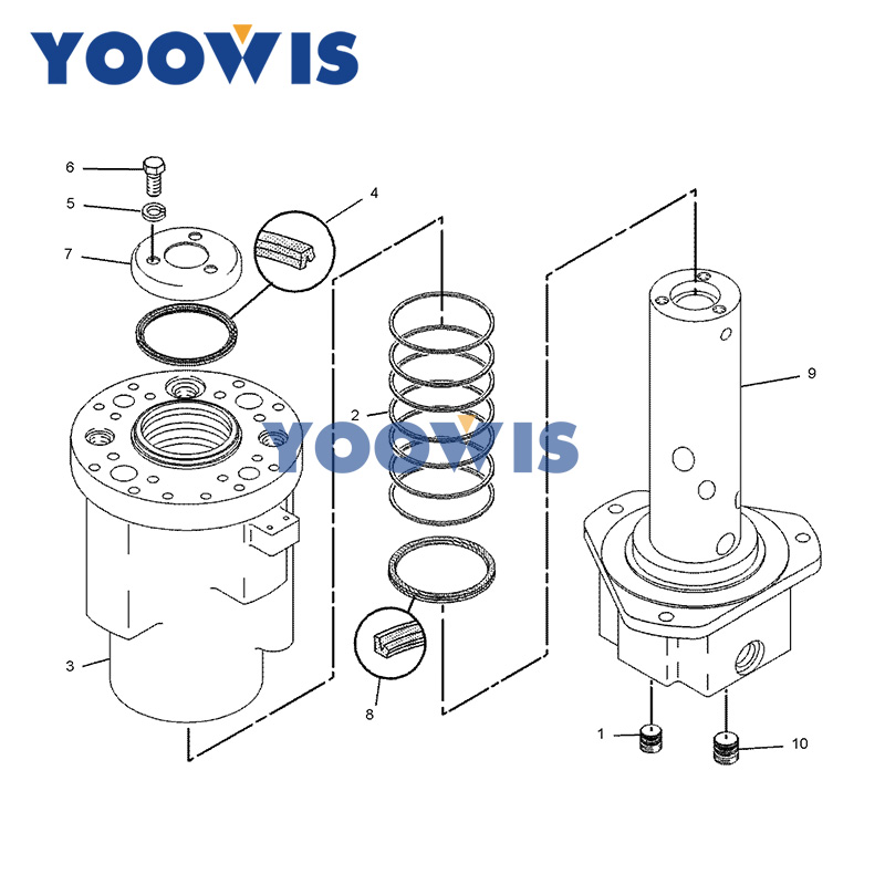 8U7966 8U-7966 Center Joint Seal Kit Wheel Excavator Swivel Seals Repair Kit