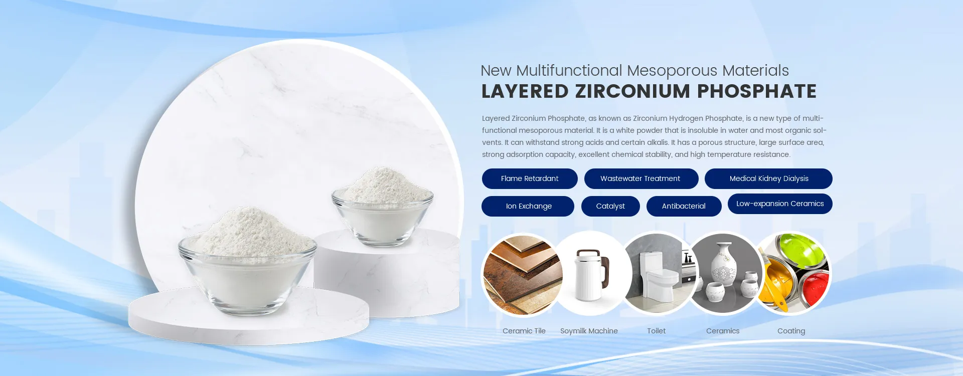 New Multifunctional Mesoporous Materials Layered Zirconium Phosphate