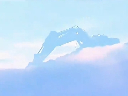 Surprise mirage in Zhejiang province: excavators at work.