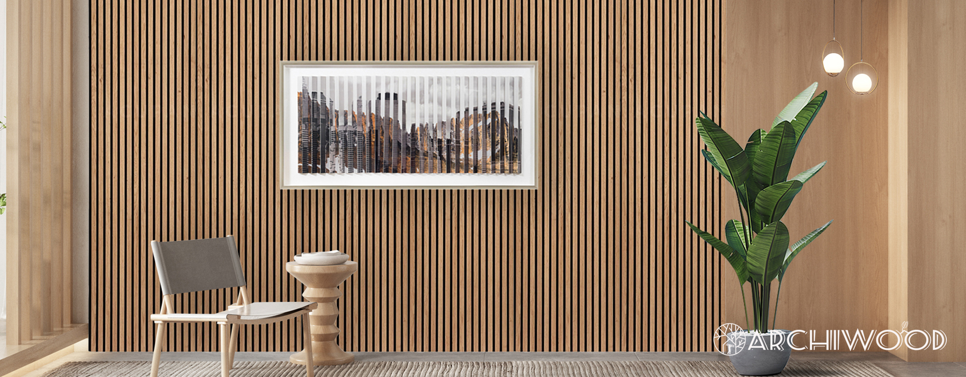 Acoustic Wooden Slats Panel