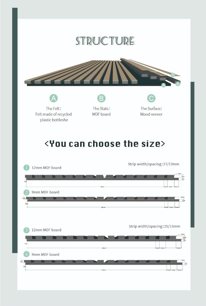 Acoustic Wooden Slats Panel