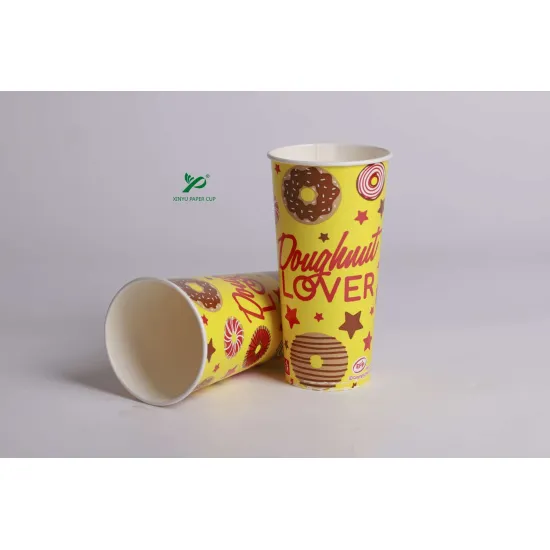 22oz cold drinking paper cup