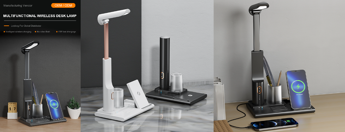 JMKSmart Multifunction Wireless Charging and Desk Lamp