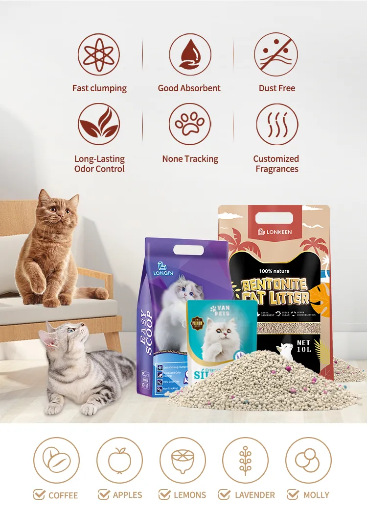 25L Premium Bentonite Cat Litter for Cat Toilet