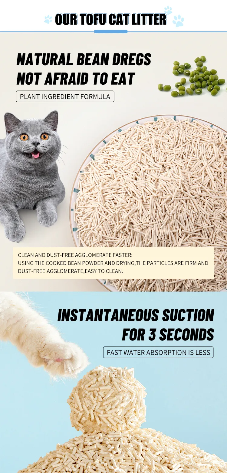 Factory Sale Cheap Lavender Scent Tofu Cat Litter for Cat