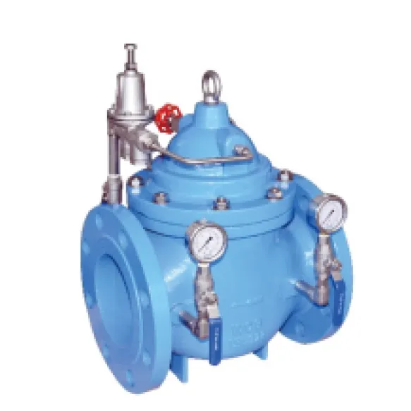 Adjustable pressure reducing and stabilizing valve