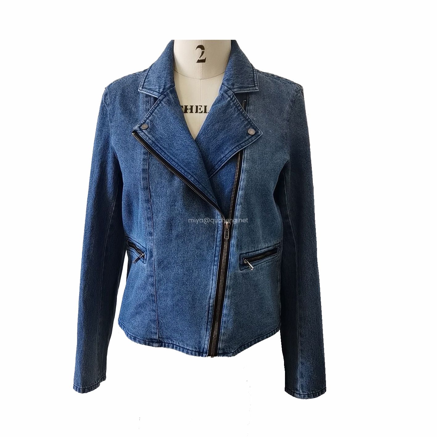 Denim Jacket , Women's cotton denim jacket