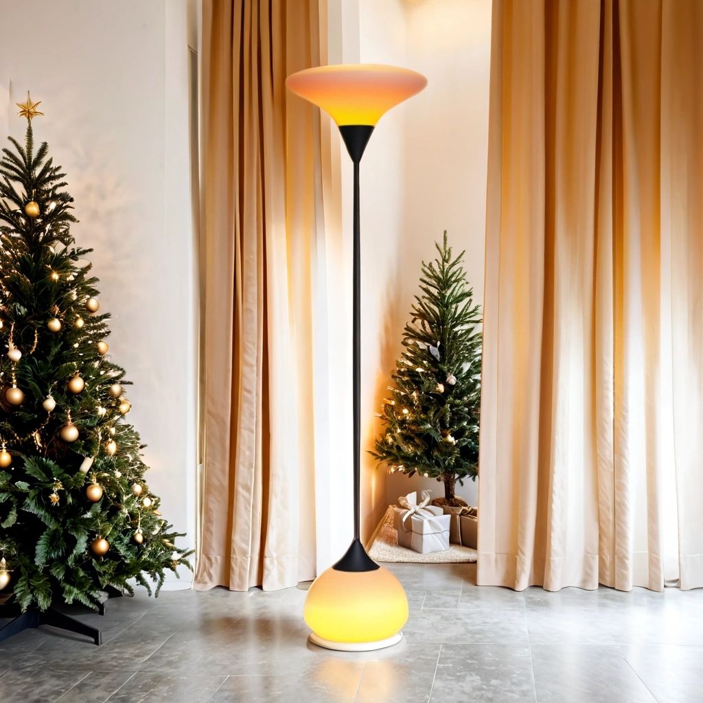 Dual-Lighting Adjustable Floor Lamp with PE Lampshade