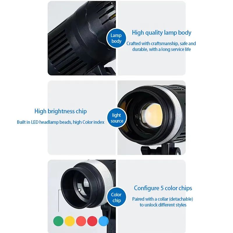 100W LED Photography Spotlight with Wireless Remote