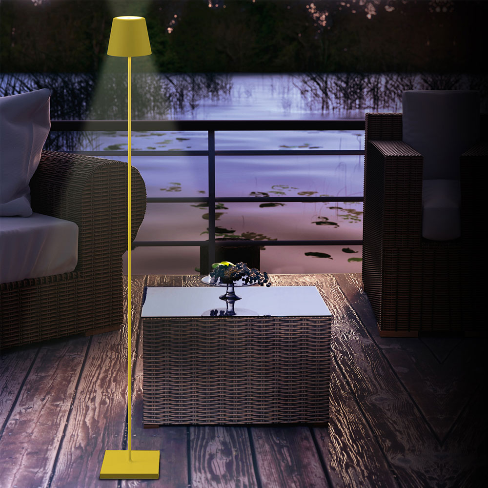 Cordless Stepless Dimmable LED Rechargeable Floor Lamp for Indoor and Outdoor Use