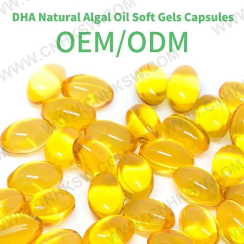 DHA Algal Oil Vegetarian Softgel capsule sourced Omega 3 Supplement