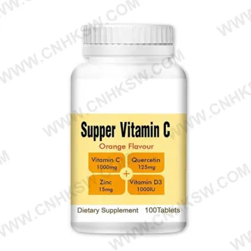 Natural Organic Dietary Fiber Chewable Tablet Vitamin C Ascorbate Supplement 1000Mg Tablet