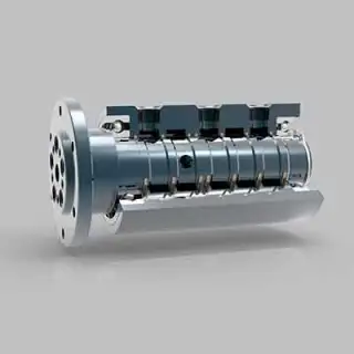 12 Pass Flange Mount Rotary Union
Hardened and Ground Shaft
Proprietary Teflon Seals
Dual Ball Bearing Support