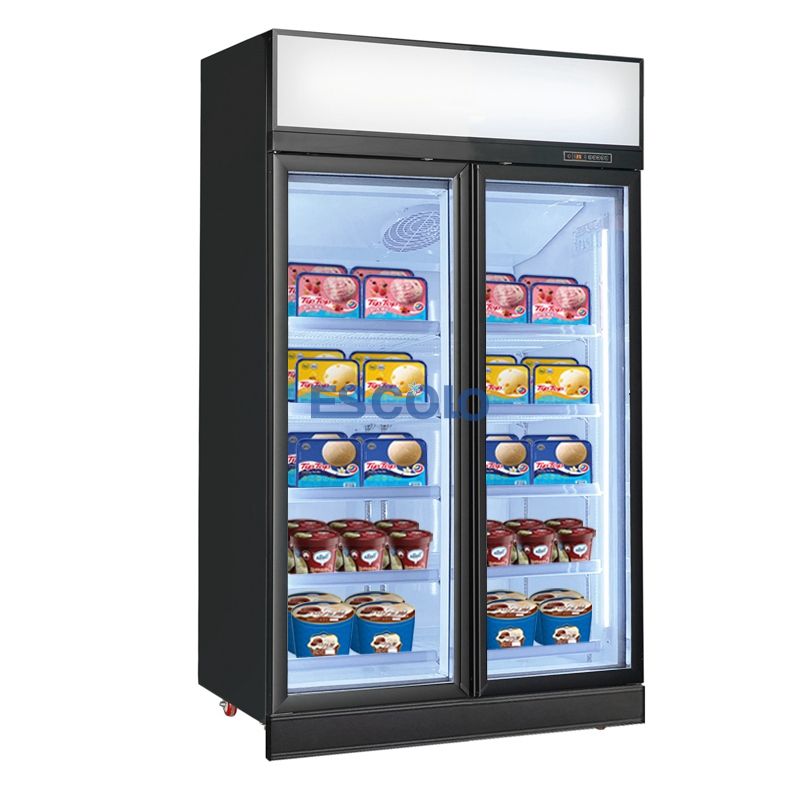Supermarket Upright Ice Cream Display Freezer