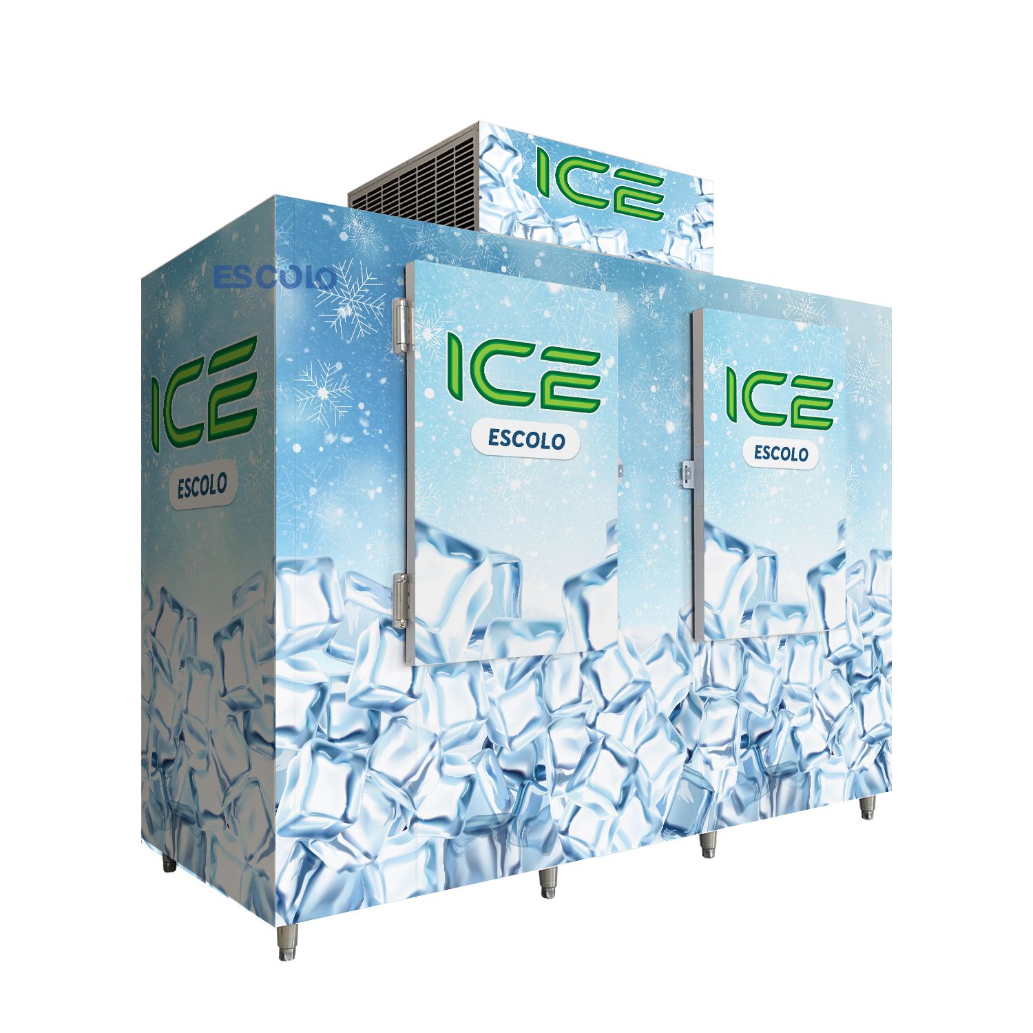 Commercial Cold Wall Ice Storage Bin Freezer