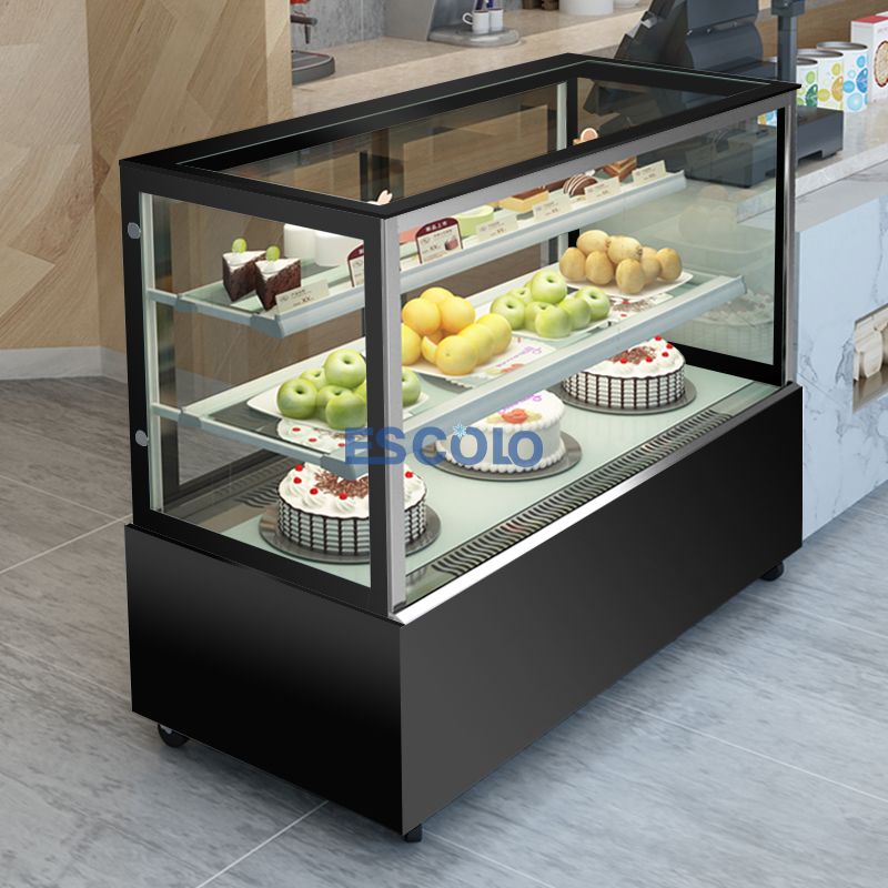 6ft Rectangle Glass cake Refrigerated Showcase