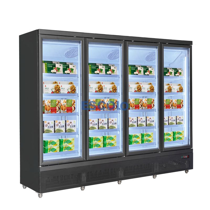 4 Door Commercial Freezer Ice Cream Showcase
