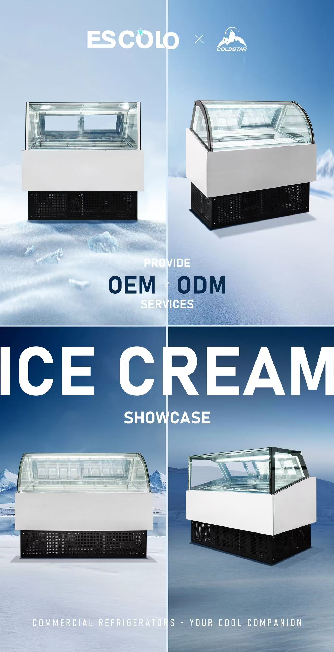 ESCOLO Launches Versatile Commercial Ice Cream Display Freezer with Multiple Designs and Sizes