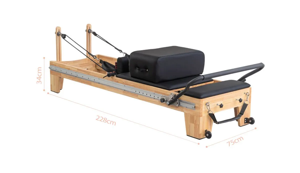 Oak Full Track Pilates Reformer