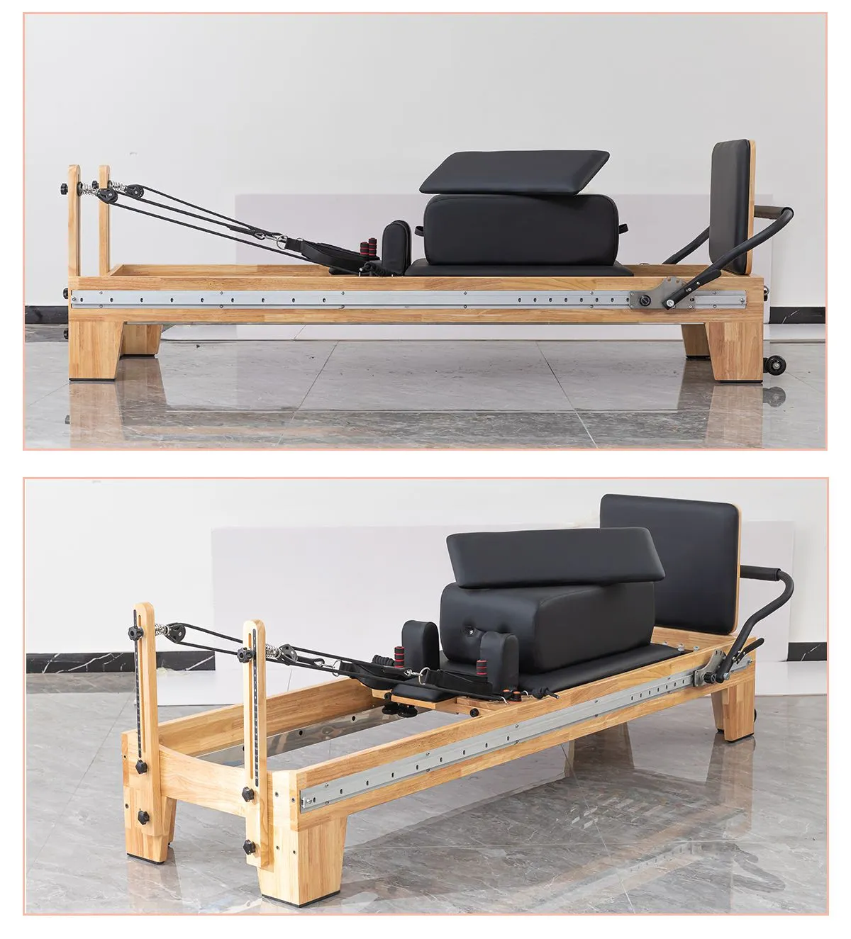 Oak Full Track Pilates Reformer