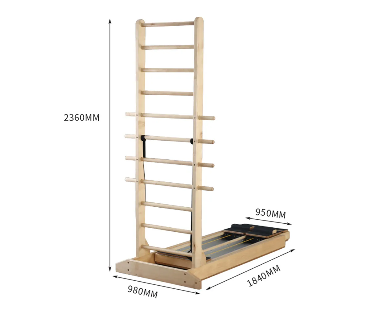 Pilates Two-way Slide Equipment with Freestanding Ladder