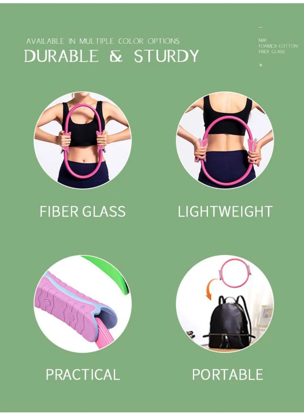 Qkbuza Kit Pilates Essentials, Conjunto De Yoga De 4 Piezas Para