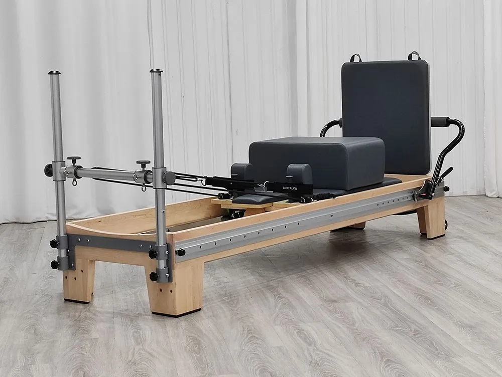 Premium Full Track Wood Pilates Reformer for Ultimate Home Workouts