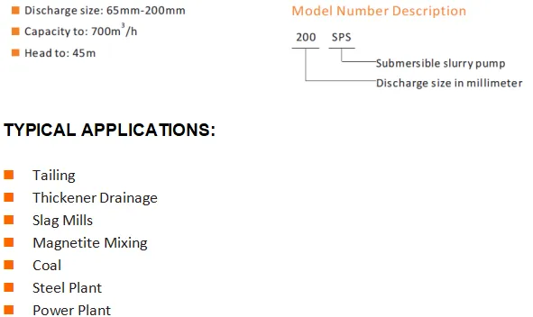 Submersible Slurry Pump - SPS